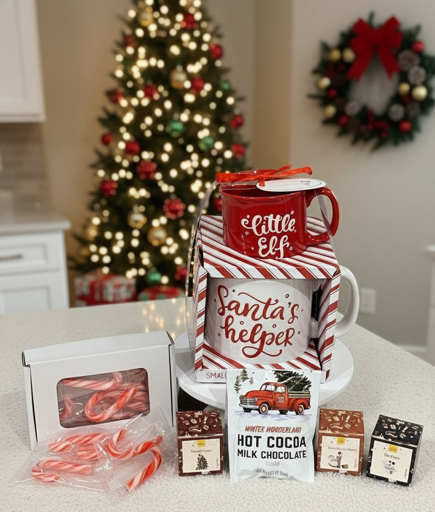 Mommy and Me Hot Chocolate and Tea Gift Set with Teddy Bear