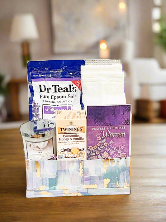 Prayer and Promises for Women Daily Devotional, Honey and Vanilla Tea, Candle, Soothing Epsom Salt, Thinking of You, Happy Birthday, Womens Conference