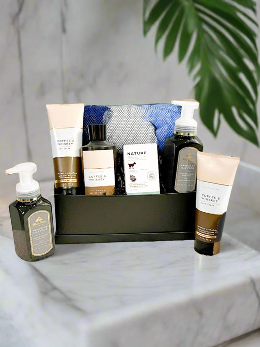 Happy Birthday, Congratulations, Graduation Gift Basket for Men with Body Cream, Shower Gel and More!