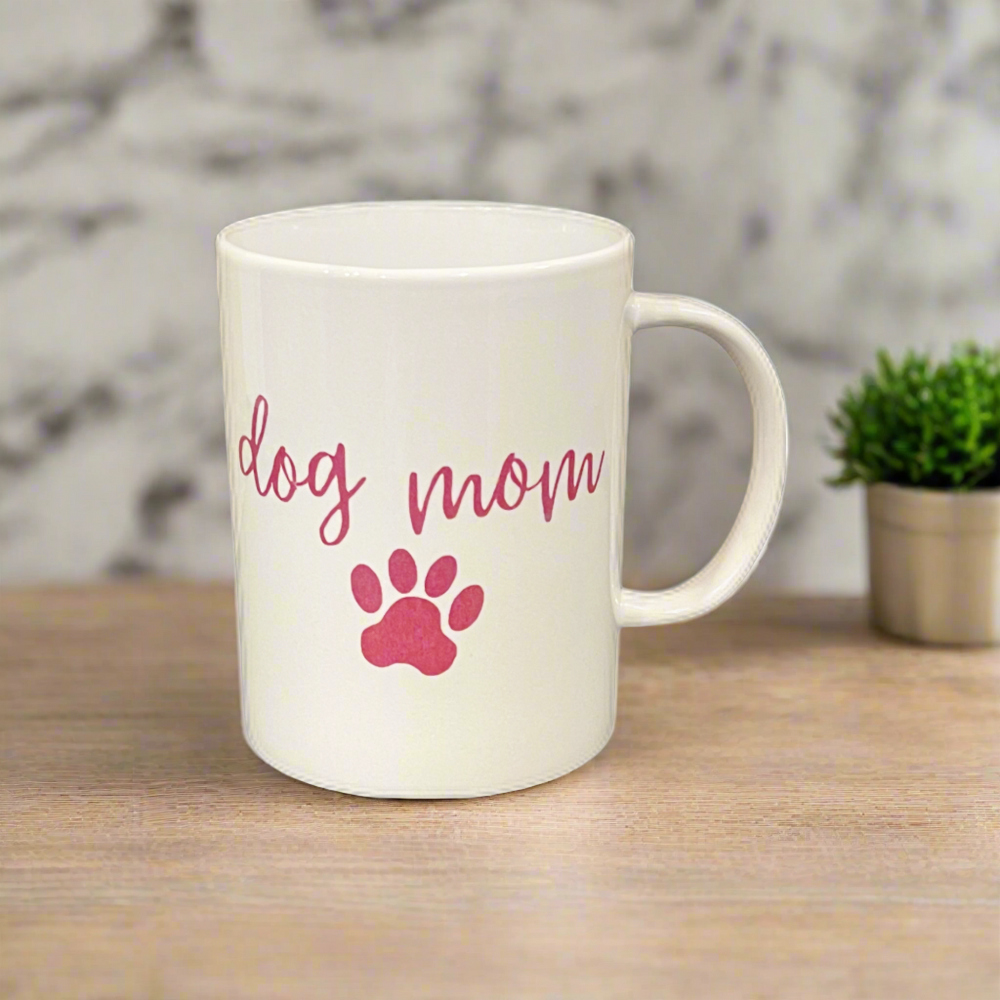 M02- Dog Mom with Pink Paws Mug 15 fl. oz.